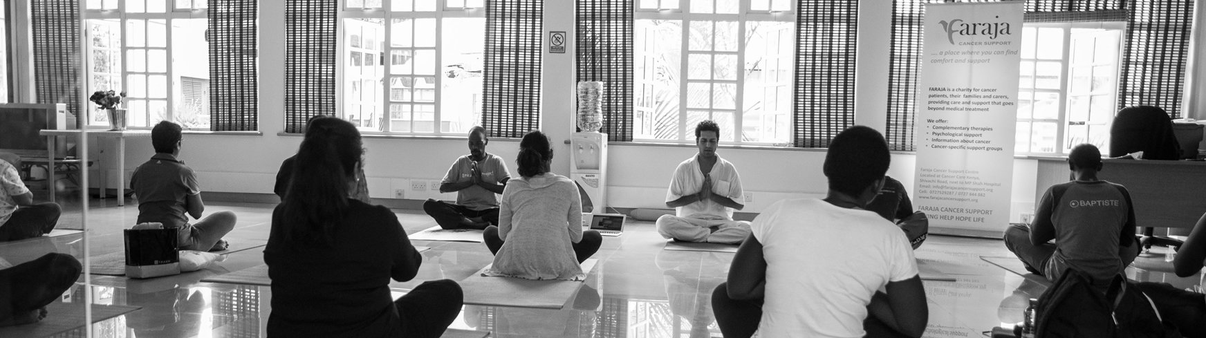 People meditating